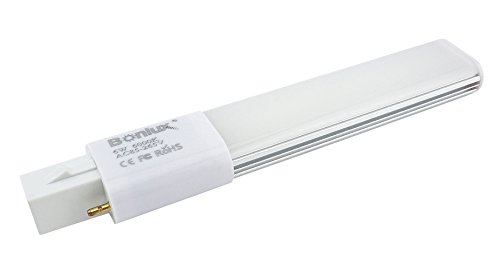 Bonlux 6W G23 2-Pin Ampoule LED blanc froid 6000K 180 degrés 13W lampe fluorescente compacte plug Horizontal Equivalent G23 LED PL Lamps Retrofit (Retirer/dérivation du ballast)