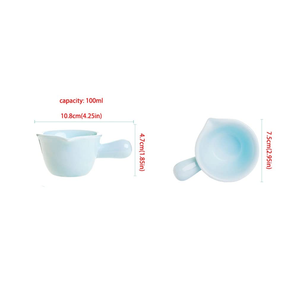 Grande Tasse à Lait avec poignée, Mini Tasse à Lait en céramique, Pot à Steak, Seau à jus, pichet à Lait, café, Tasse à Lait, Bol à Dessert, Sauce à Sauce,Green