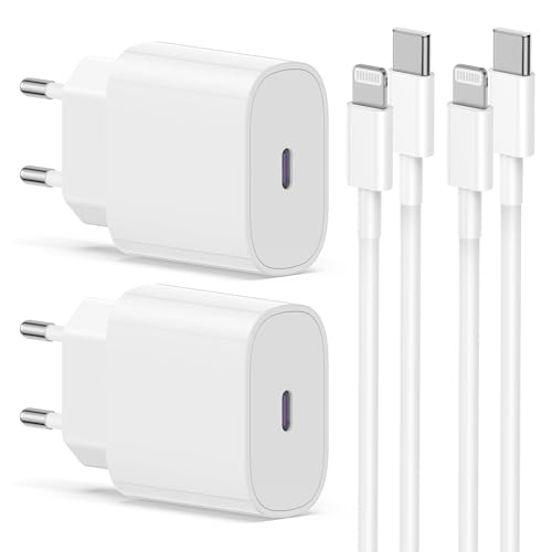 iPhone Ladekabel 2Pack iPhone Ladegerät mit Lightning Kabel USB C Apple Schnelladekabel 2m USB C Ladegerät für iPhone 14/13/12/11/iPad/XS/XR/SE/Pro Max/Mini