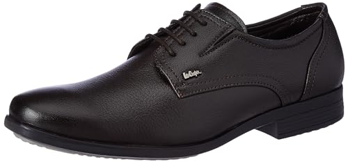 Image of Lee Cooper LC2157B3R Men's Leather Derby Formal Shoes | Lightweight, Comfortable & Stylish Lace-Ups for Office, Business