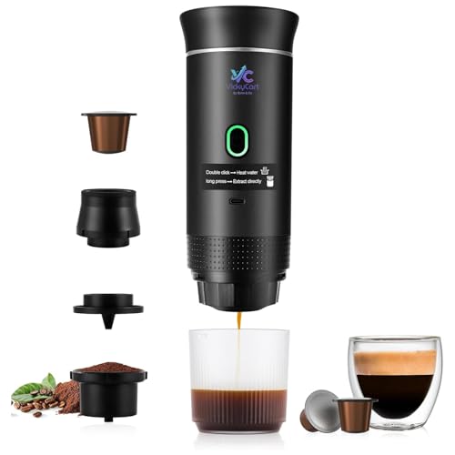 Image of 3 in 1 Portable Espresso Maker - Capsule, Ground Coffee & Small Capsule Compatible, Dual Hot /Cold Brew, Premium Machine Professional Grade Handheld USB-C Charging (White)
