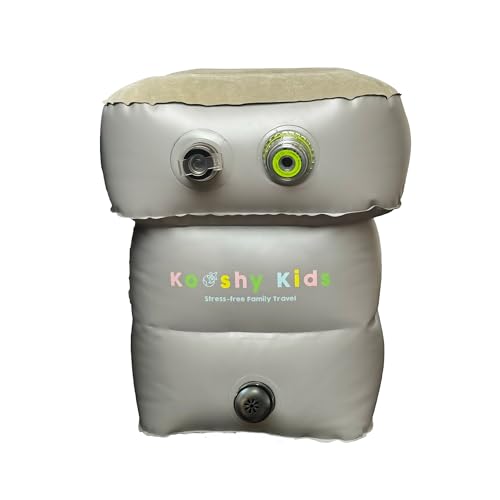 Kooshy Kids Self-Inflating Kooshion – World’s First Rechargeable Travel Cushion for Kids – Compact, Lightweight, Adjustable Comfort for Airplanes, Cars & Trains