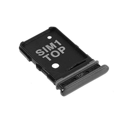 jbTec Dual SIM-Tray kompatibel mit Samsung Galaxy A80 - Kartenhalter Slot Schlitten Card Rahmen Simkarte Schwarz