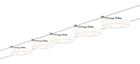 Paulmann 941.09 Seilsystem DiscLED1 Set erweiterbar Warmweiß 5x4W LED Chrom Satin 94109 Seilleuchte Hängeleuchte