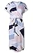 ECOWISH Womens Dresses Summer Casual V-Neck Floral Print Geometric Pattern Belted Summer Dresses for Women 2023 White Medium