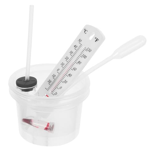 HEATSHAKING Paquete de materiales para termómetro juguetes de tallo provenir termómetro para agua ciencia termómetro científico para estudiantes chicas el plastico Transparent