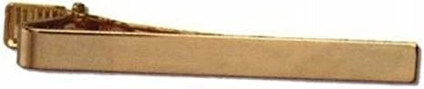 PLAIN POLICE SHERIFF SECURITY ARMY MILITARY FIRE UNIFORM DRESS TIE CLIP GOLD FINISH, 2" Long x 5/16" image 2