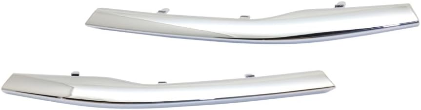 KarParts360 For Hyundai Accent 2015 2016 2017 Grille Trim Driver And Passenger Side | Pair | Chrome | Made Of Plastic | Replacement For HY1212103, HY1213103 | 863531R500