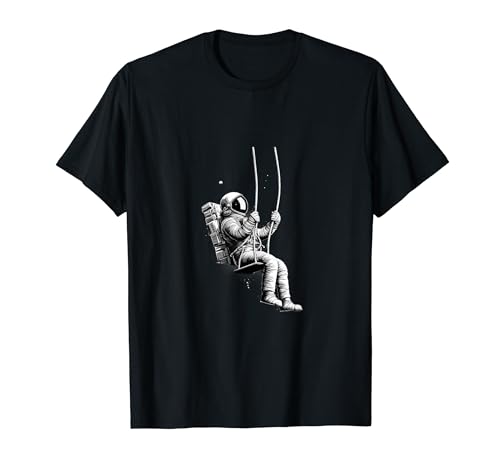 Space Astronaut Swinging in Space Birthday Christmas Camiseta