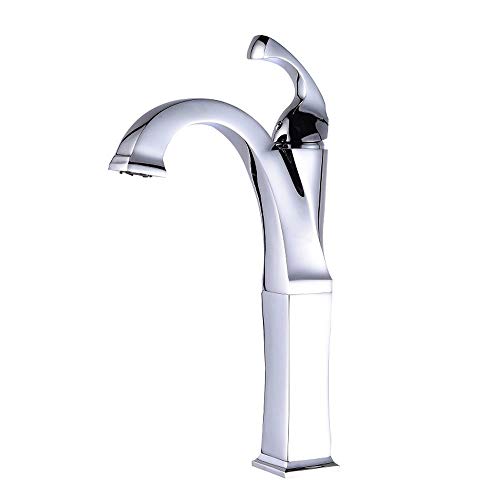 Mitigeur en laiton chromé pour lavabo chic de salle de bains monotrou