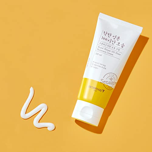 SKINFOOD Royal Honey 100 Hour Cream 3.38 fl.oz. - Hypoallergenic Moisturizing Facial for Sensitive Skin, 10 Free Mild Formula
