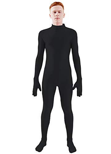 Image of Ensnovo Mens Mock Neck Full Body Unitard Spandex Zentai Suits Costumes