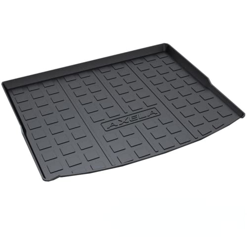 車のトランクトレイラバーラゲッジマット、マツダ3アクセラハッチバック2014-2018全天候型3D滑り止めトランクフロアマットパーフェクトフィット、カーブーツトレイライナープロテクター