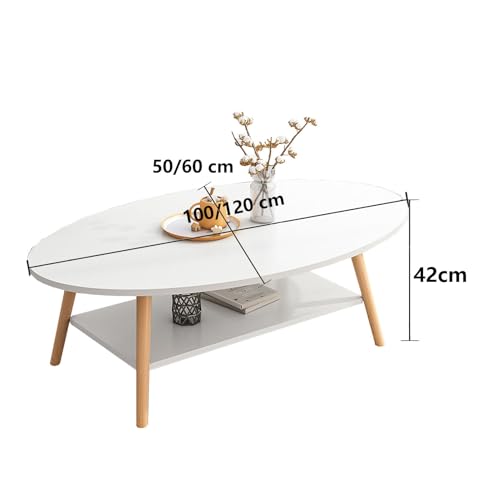 Table Basse Salon JATIBOSH avec Compartiment Caché pour Rangement - 8