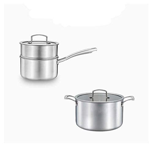 Coperchio di Vetro per pentole, Coperchio in Vetro con Maniglia in Metallo, Bordo in Acciaio Inox, for Forno e lavastoviglie, Trasparente, Argento, 16-26 cm(24cm)