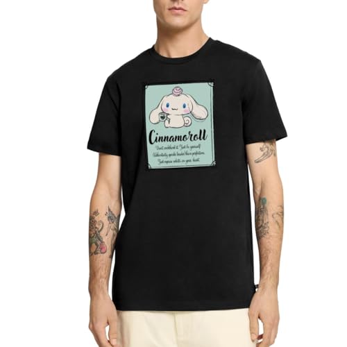 T-shirt homme Cinnamoroll Spreadshirt en coton imprimé décontracté