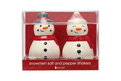 Pearhead Snowmen Shaker Set, Christmas Kitchen Decorations, Holiday Décor For The Home, Christmas Salt And Pepper Shaker Set, Seasonal Must Have Gift #TOP4