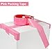 BOMEI PACK Pink Packing Tape with Dispenser, 2.4 Mil 1.88 Inch x 60 Yards, 6 Refills Rolls Color Box Tape for Moving, Shipping and Packaging