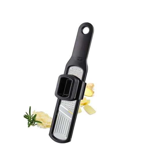 GEFU Knoblauchreibe RAFINO - kleine Handreibe für die Küche zum Hobeln und Reiben von Knoblauch, Ingwer und andere Gewürzen