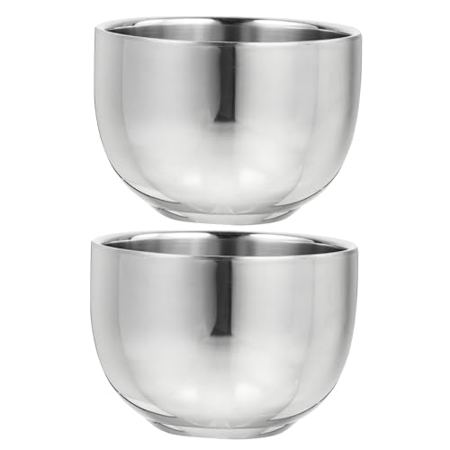 FRCOLOR 2sets Large Capacity Shaving Soap Bowls for Men Barber Shaving Bowl Soap Foaming Cup Bubble Men Shaver Accessory 2pcs*2