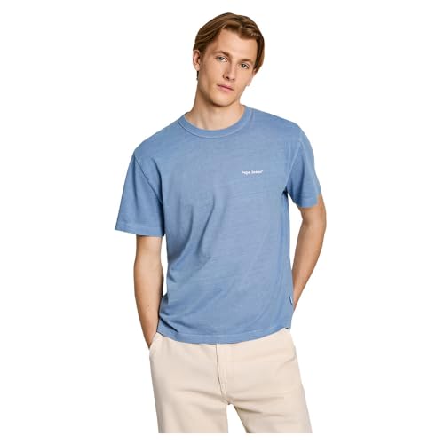 T-shirt Pepe Jeans Andre homme anti déformation col rond coton respirant