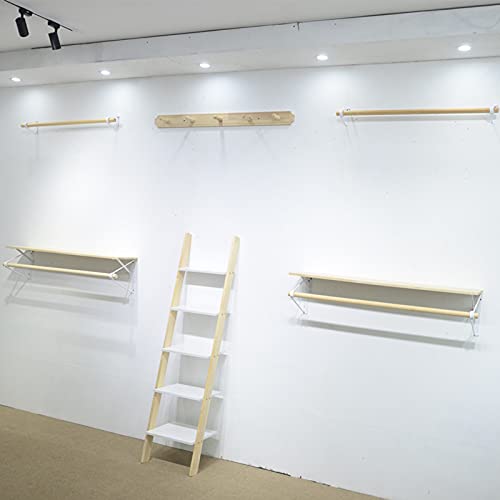 Étagère flottante blanche de 120 cm avec tringle murale robuste - 5