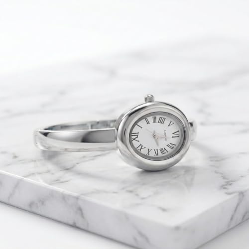 Image of WISEWALKER Women & Girls Premium Quality Oval Dial Bangle Bracelet Watch for Ladies Wrist Watch | Casual | Formal | Traveling | Party Watch for Women
