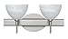 Besa Lighting 2SW-467952-SN 2X40W G9 Brella Wall Sconce with Marble Glass, Satin Nickel Finish