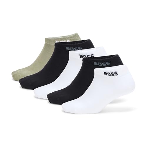 BOSS Men's 5 Pack Solid Cotton Stretch Socks
