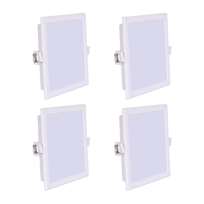 Prolux 15watt LED A-Series Fall Ceiling Panel Light| LED Ceiling Light for Home and Hall, Square (White, Pack of 4)