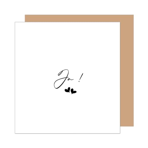 Edition Seidel Premium quadratische Glückwunschkarte zur Hochzeit mit Umschlag. Hochzeitskarte mit Spruch Grußkarte Vermählung...