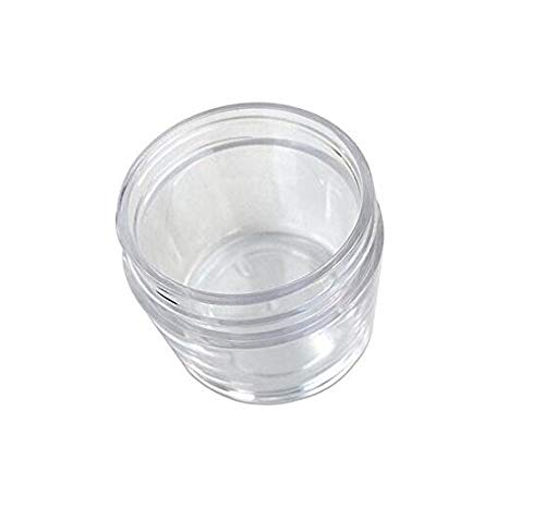 30G 30Ml/1Oz Refillable Black And White Plastic Screw Cap Lid With Clear Base Empty Cosmetic Jars For Nail Powder Bottles Eye Shadow Container Lot Powder Storage Container (Pack Of 10) (Black Lid) #TOP4