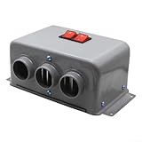 12 V Autoheizung mit 3-Loch-Entlüftung, 800 W schnelles Aufheizen und Abtauen für Winterfahrten, geräuscharmes Metallkonstruktion, kompaktes Design für Windschutzscheibe und Kabinenwärme in