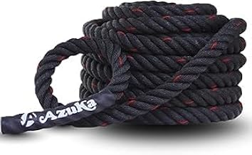 حبال من البولي بروبيلين الأسود من ذا التيميت فيتنس باتل مع جهاز تتبع أحمر (1.5 × 15.2 م)