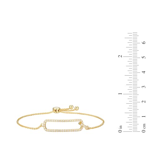 Image of Amazon Essentials Cubic Zirconia Bracelet in 18k Gold Plated Sterling Silver