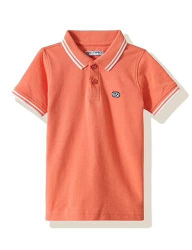 Image of Amazon Brand - Symbol Boys Cotton Rich Solid Polo Tshirt | Collar Tshirts | Half Sleeves | Plain-Regular Fit