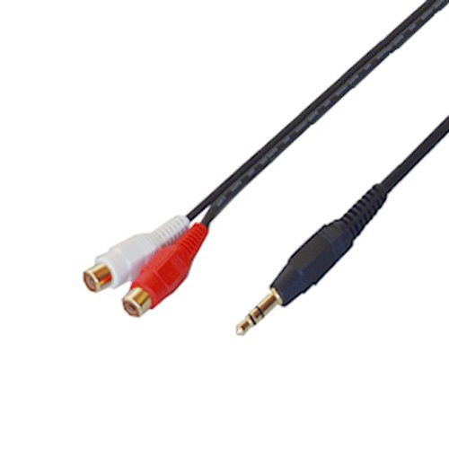 フジパーツ ピンプラグ×2⇒φ3.5mm ステレオミニプラグ 変換ケーブル/FVC-343A