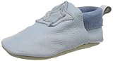 Sterntaler Baby-Krabbelschuh Leder Flache Hausschuhe, Bleu, 17/18 (6-12 monate)