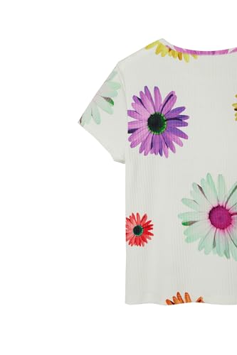 Image of Desigual Little Girl's Ribbed Daisy T-Shirt
