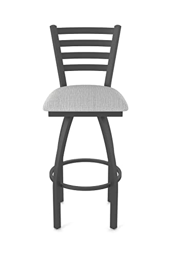 410 Jackie Butaco Giratorio de Barra 36" con Acabado en Pewter y Asiento Graph Alpine miniatura 6