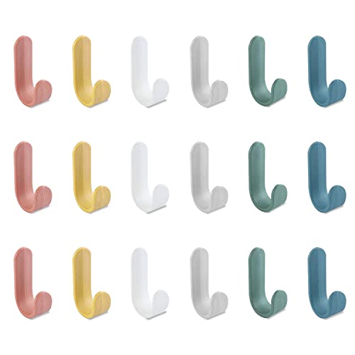 TIANNAIT 18 ganchos sin perforaciones, miniganchos de pared, ganchos para abrigos detrás de las puertas, ganchos adhesivos...