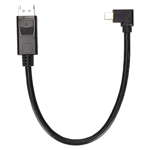 Rankomu D Pto Minidp Converter DP a MiniDP Adapter, Multifuncional 8K 60Hz y 4K 144Hz Transmisión Bidireccional, Convertidor Mini DisplayPort Curva Izquierda