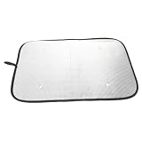 DINHEAROM 2 Piezas Protector de Ventana para Puerta de RV con Ventosa Cortina Reflectante de Aluminio Control de Temperatura y Privacidad para Autocaravanas y Campers
