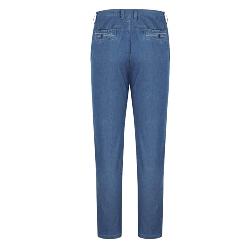 Sinzelimin Men's Jeans Pants Dressy Casual Denim Trouser Fashion Solid Color Stretch Loose Comfy Office Work Sweatpant4