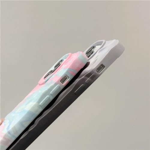 Étui iPhone 13 Pro antichoc avec motif sables mouvants 3D plissé coque souple - 5