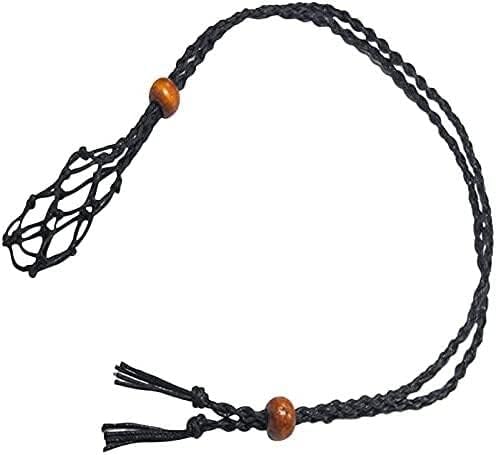 Miniatura 4 de Jaula de cristal para collares, jaula de piedra para collar de cristales, collar de piedra, cordón ajustable de cuarzo de piedra cruda, bonito y