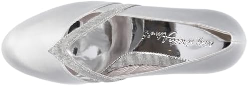 Easy Street Women's Pleasant Dress Shoe Pump, Silver Metallic/Silver Glitter, 6.5 Narrow | Image 3