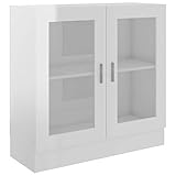 ❀【Robustezza e la durata】Questo mobile con vetrina, caratterizzato da un design elegante e classico, è pensato per essere un'aggiunta decorativa e pratica al vostro arredamento interno. L'armadietto è realizzato in truciolato di qualità, che ne garantisce la robustezza e la durata.