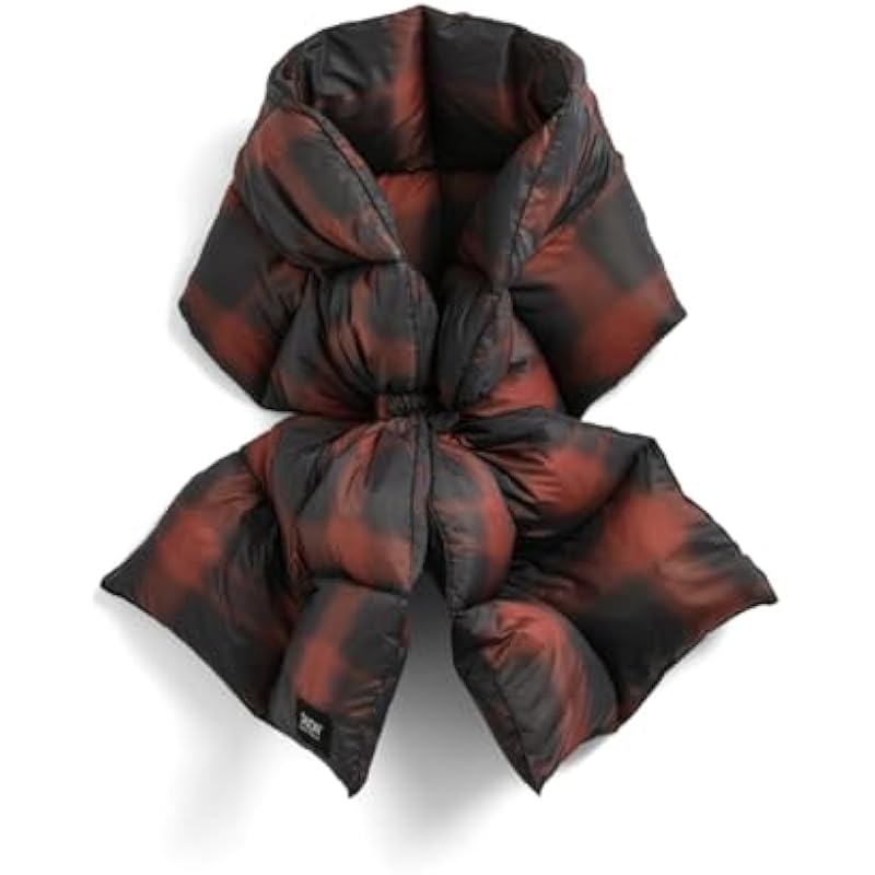 Tion 남녀공용 마운틴 볼륨다운 머플러 R201VMT 체크 블랙/레드 프리사이즈