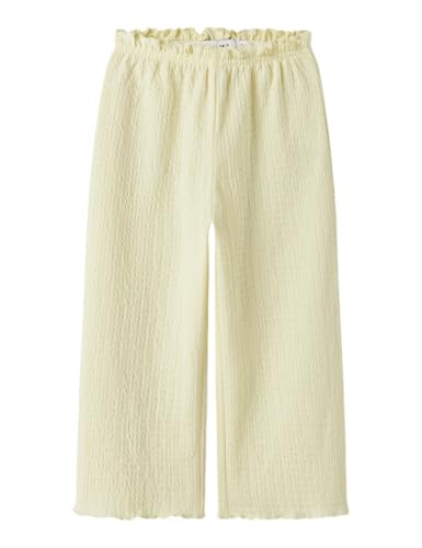 Pantalón wide pant NAME IT Nmffilura de algodón para niñas en color liso casual